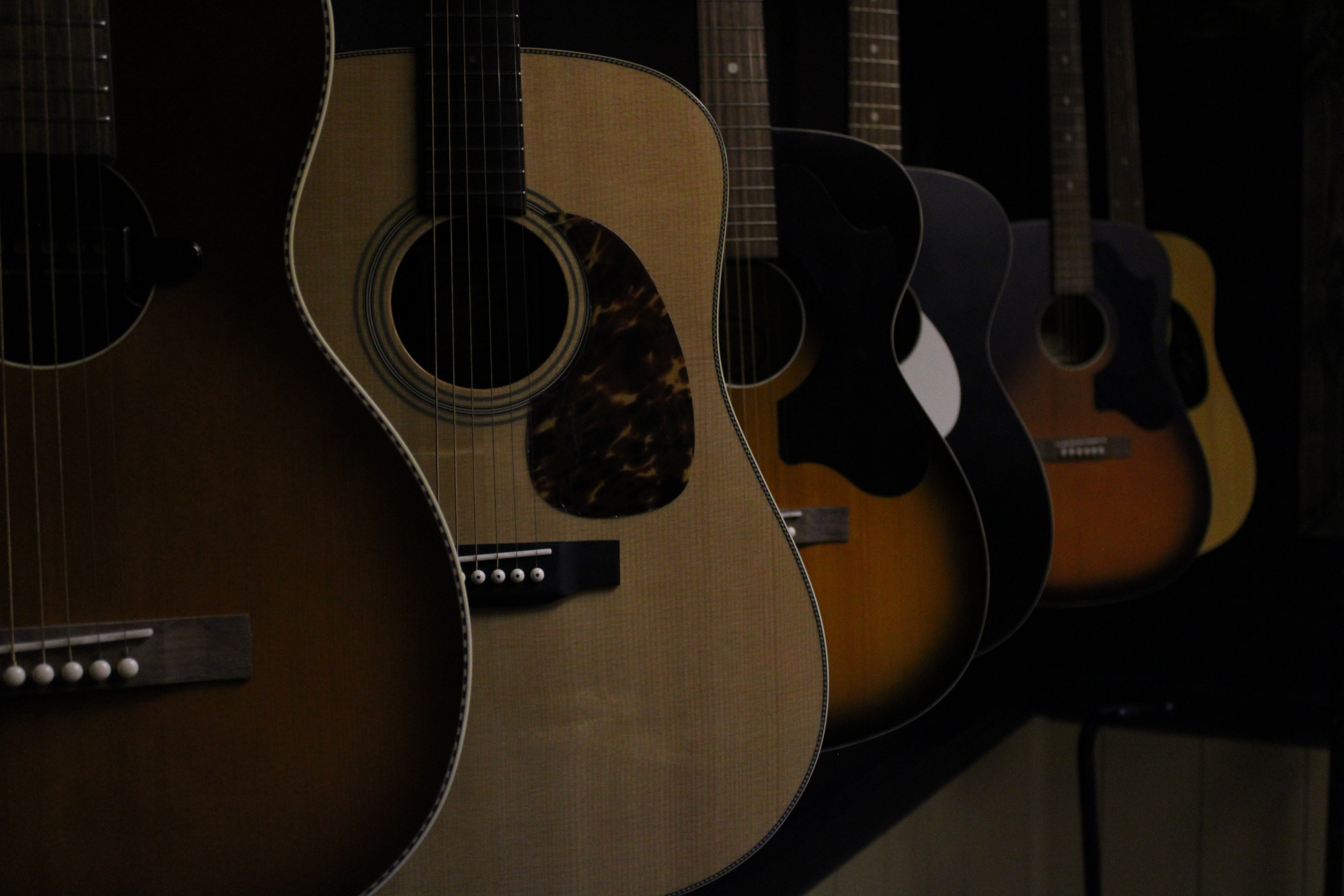 Acoustic guitars at The Twisted Oak